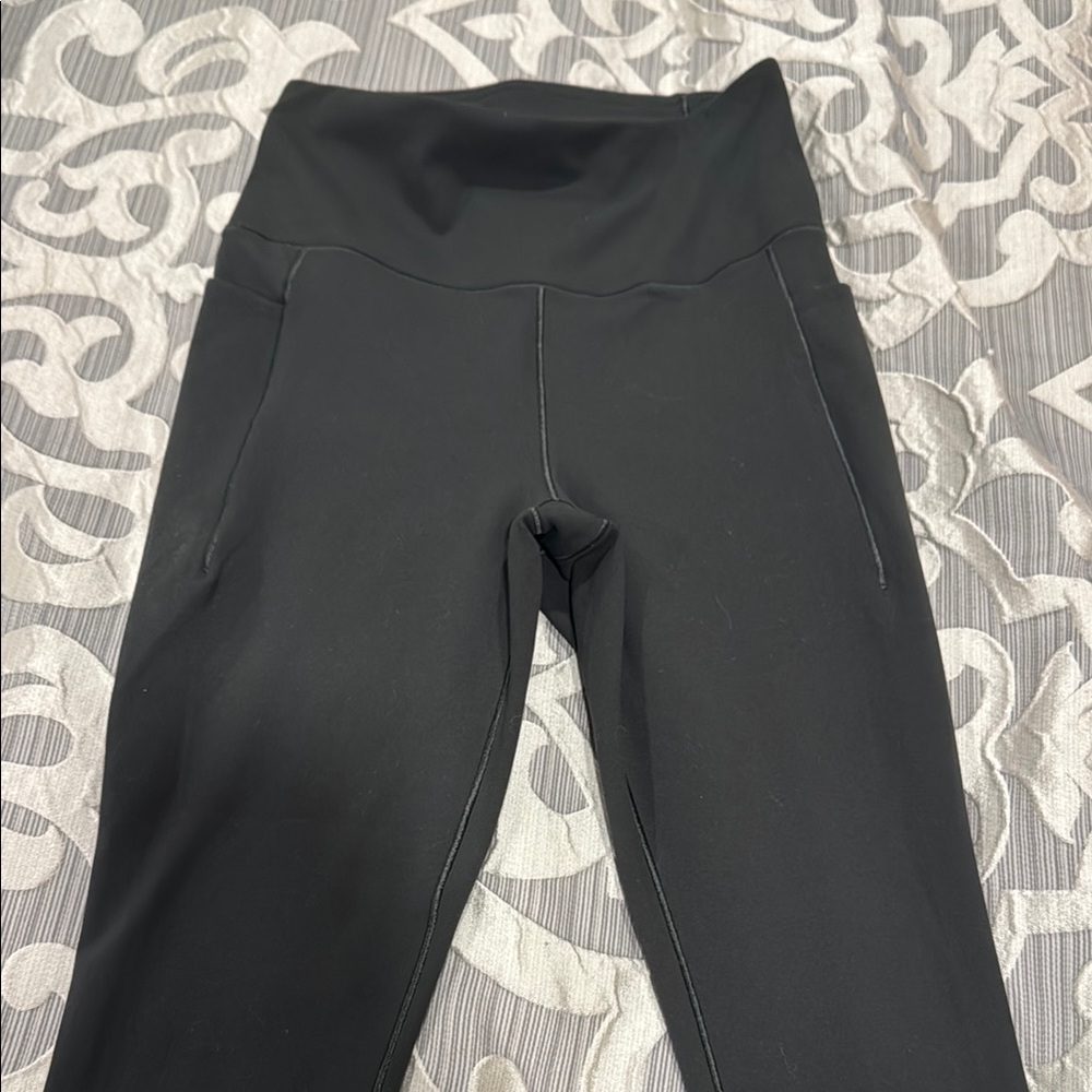 High-Waisted Dark Green Spyder Leggings